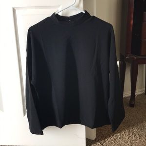 Madewell small mock neck slight bell sleeve top